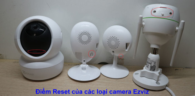 Xem thêm vị trí Nút reset trên các camera Ezviz khác